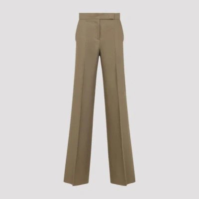 Max Mara Desert Brown Linen Badesse Regular Linen Pants