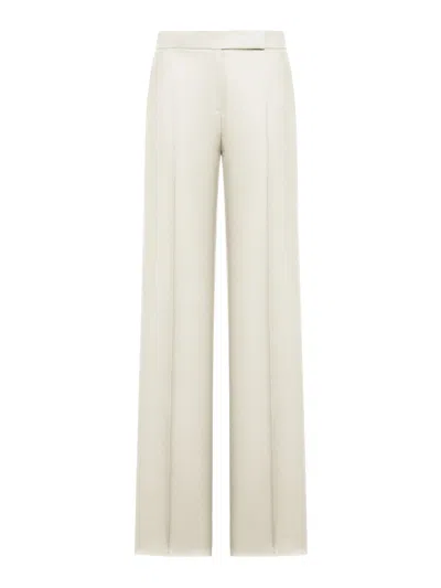 Max Mara Badesse Tailored Linen Trousers In Nude