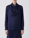 Max Mara Tie-neck Blouse In Blue
