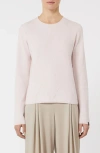 Max Mara Baffo Diamond Stitch Cashmere Crewneck Sweater In Pink