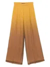 Max Mara Baffo Silk Trousers With Shaded Effect