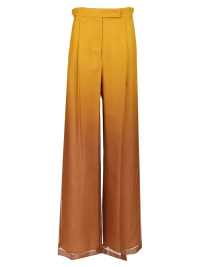 MAX MARA BAFFO WIDE LEG PANT DEGRADE SILK ORGANZA