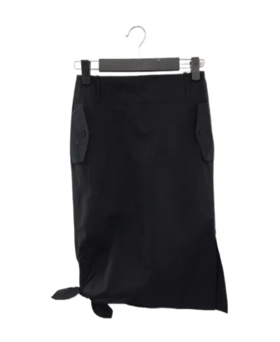Max Mara Bag Details Half-length Skirt In Black