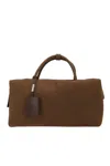 Max Mara Maxmara Women Holdalllsuede - Large Nubuck Leather Satchel In Brown