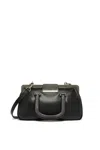 Max Mara Leather Clutch With Metal Logoed Detail In Black