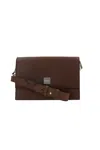 Max Mara Structured Shoulder Bag Top Handle Design In Brown