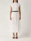 Max Mara Studio Dress Woman White In White