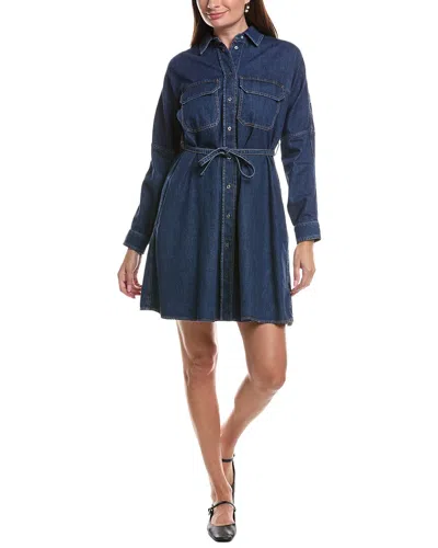 Max Mara Balenio Denim Mini Dress In Blue
