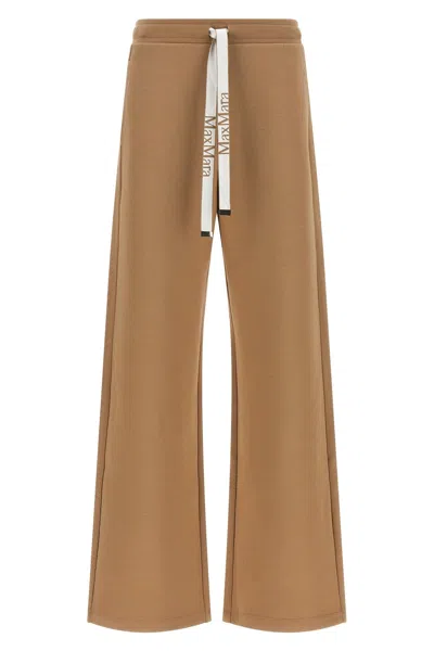 Max Mara 'bali' Drawstring Pants In Brown