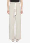 Max Mara Bali Fleece Drawstring Track Pants In Beige