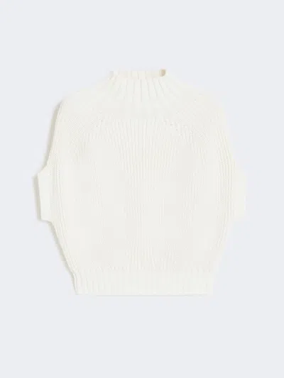 Max Mara Balloon-shaped Cotton Jumper In Neutral