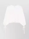 Max Mara Balloon Sleeves Crew Neck Relaxed Fit Tie Cuffs
