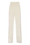 Max Mara Balta - High-waisted Wool Trousers In Neutral