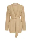 Max Mara Balzac Crochet Wool And Cashmere Cardigan In Ecru