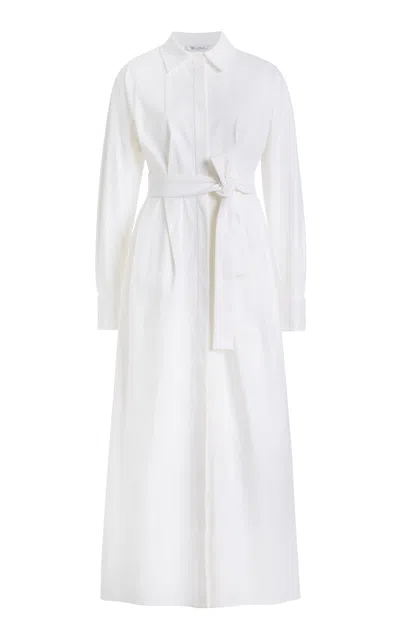 Max Mara Balzac Cotton-blend Dress In White