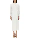 Max Mara Wrap Design Dress Buttoned Cuffs In White