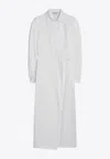 Max Mara White Shirt Dress In Cotton Twill Women In White