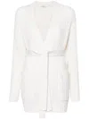 Max Mara Balzac Open Front Cardigan White In White