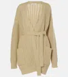 Max Mara Balzac Crochet Wool And Cashmere Cardigan In Beige