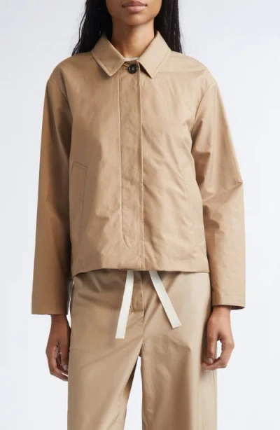 Max Mara Bambola Cotton Blend Twill Trench Jacket In Brown