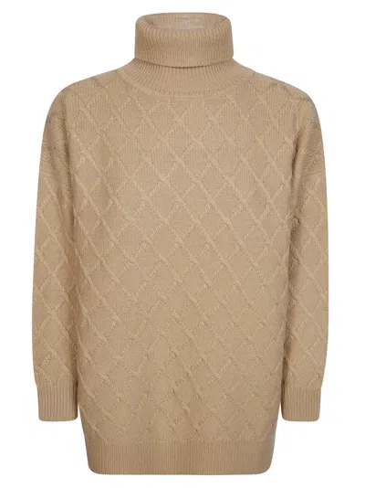 Max Mara Bambola Sweater-over Mini Dress In Nude