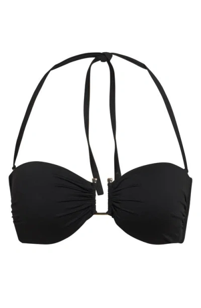 Max Mara Bandeau Bikini Top In Black
