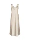 Max Mara Banjo Midi Dress In Beige