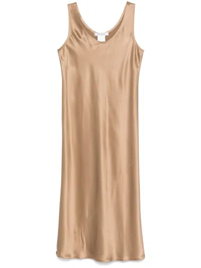 Max Mara Banjo Midikleid In Braun