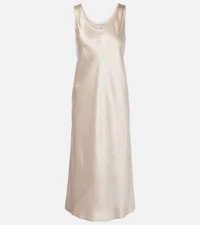 MAX MARA BANJO SILK SATIN MIDI DRESS