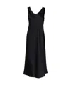 Max Mara Banjo Silk Satin Midi Dress In Black