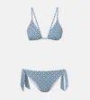 Max Mara Baobab Printed Bikini In Blue