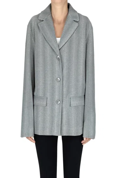 Max Mara Barbano Blazer In Light Grey
