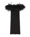 Max Mara Bare-shouldered Wool Dress In Black
