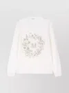 Max Mara Bari Knitwear With Long Sleeves And Embellishments In White