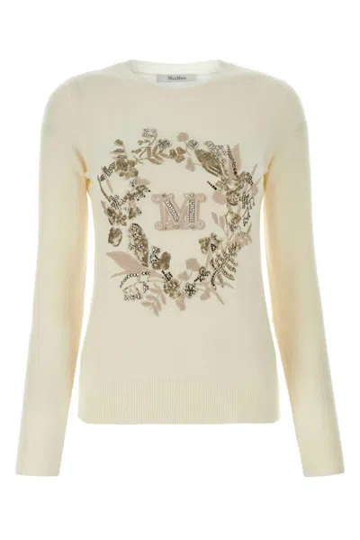 Max Mara Bari Wool And Cashmere Sweater In White