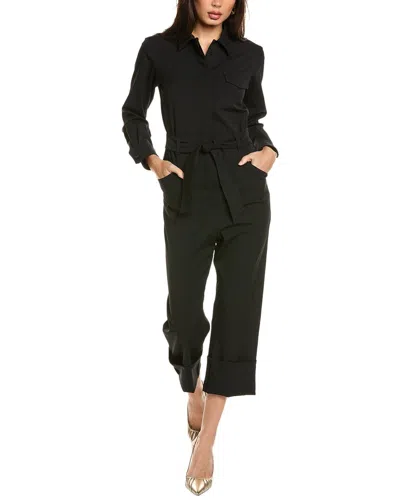 Max Mara Bari Wool-blend Jumpsuit In Black
