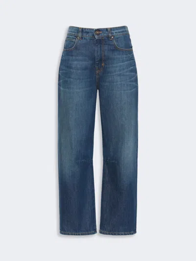 Max Mara Barrel-leg Denim Jeans In Blue