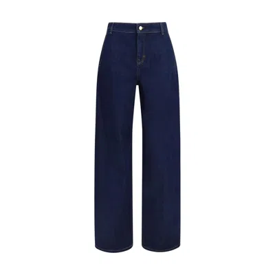 Max Mara Barrel-leg Denim Jeans In Navy