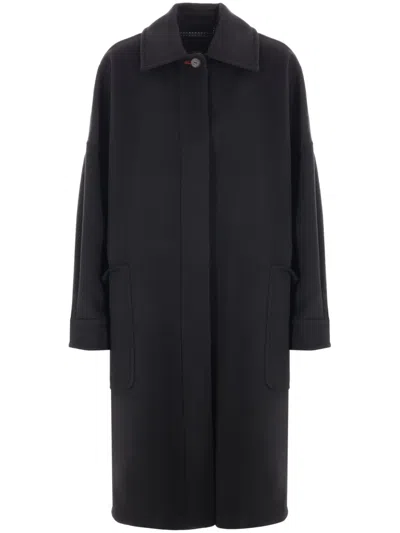 Max Mara Baruffa Coat In Black