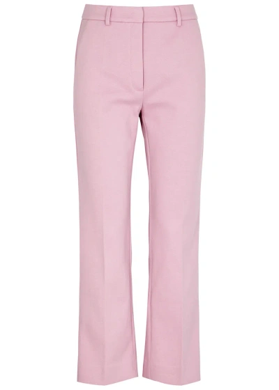 Max Mara Basco Cotton-blend Trousers In Pink