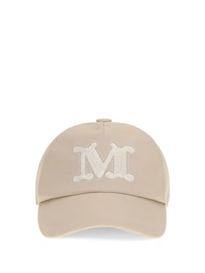 Max Mara Baseball Cap With Logo In Neutral