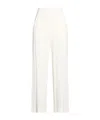 Max Mara Basic Color Slim-fit Trousers In White
