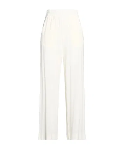 Max Mara Basic Color Slim-fit Trousers In White