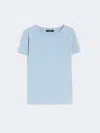 Max Mara Basic Cotton Jersey T-shirt In Blue
