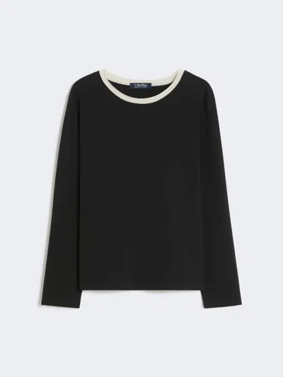 Max Mara Basic Jersey T-shirt In Black