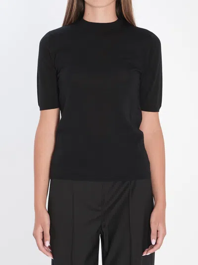Max Mara Basic Wool Sweater In Black