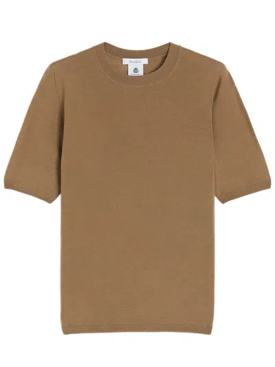 Max Mara Basic Wool Sweater In Brown