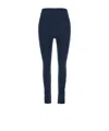 Max Mara Stretch Technical Fabric Leggings In Blue