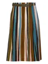 Max Mara Studio Skirt Woman Multicolor In Green
