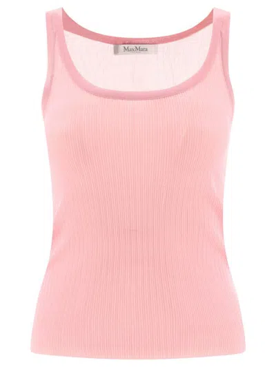 Max Mara "bastia" Ribbed Silk Tank Top